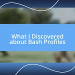 What I Discovered about Bash Profiles