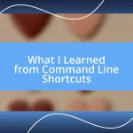 What I Learned from Command Line Shortcuts