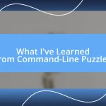 What I’ve Learned from Command-Line Puzzles